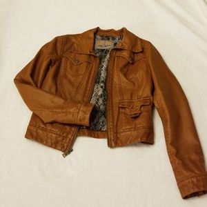 Steve Madden Tan [ Faux ] leather jacket
